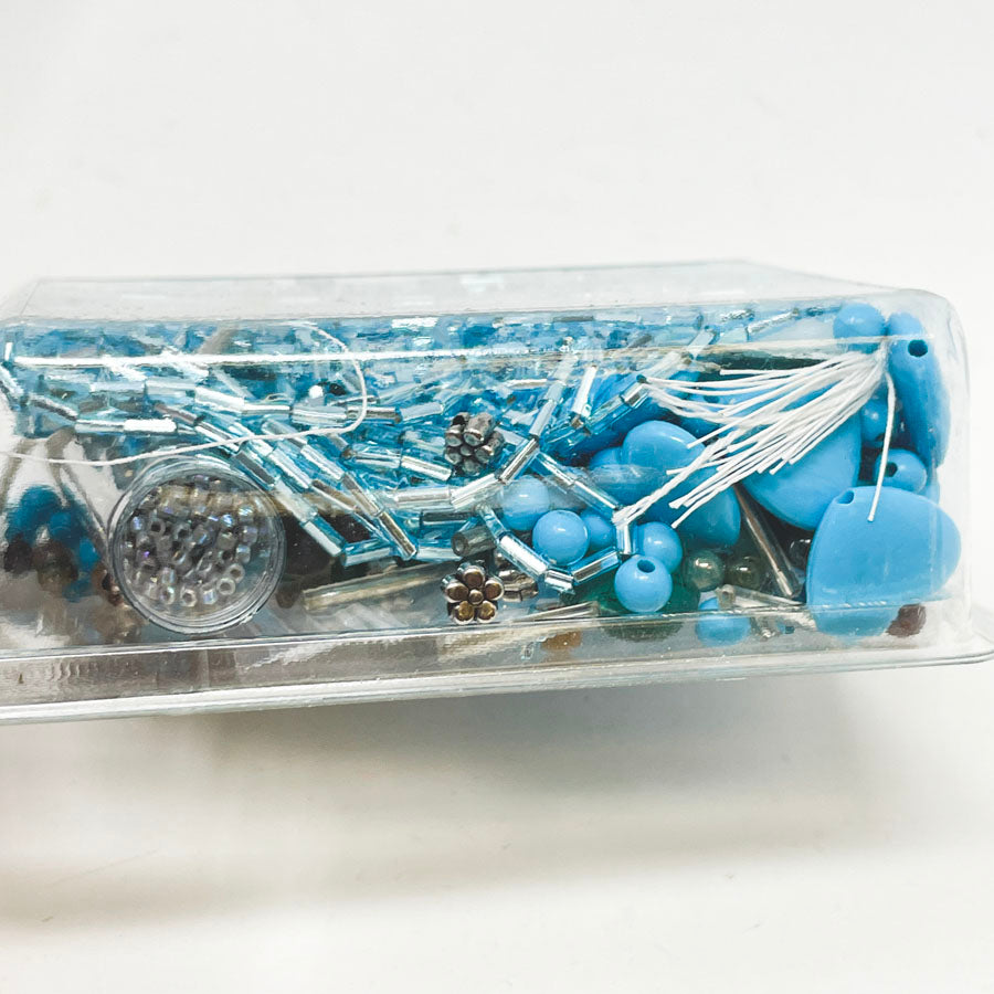 Turquoise & Gray Bead Soup Pack