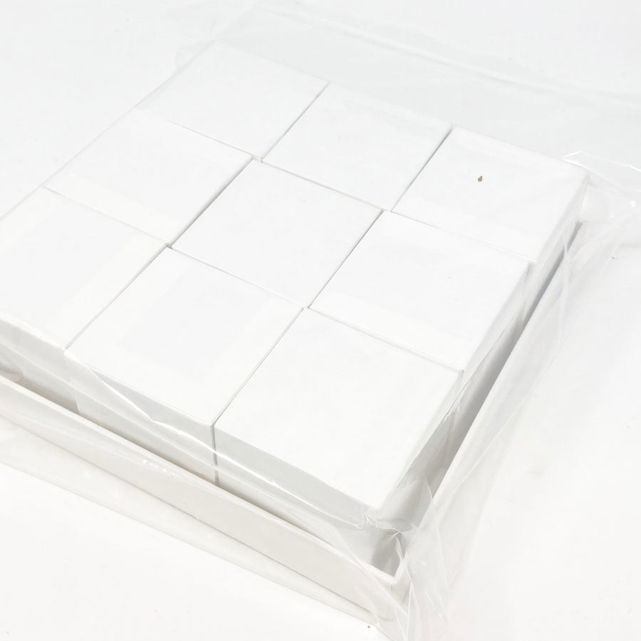 Blank White Paper Covered Blocks- set of 9/container