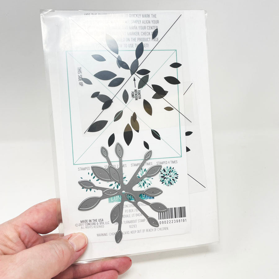 Dahlia Turnabout Die & Stamp Set - Concord & 9th