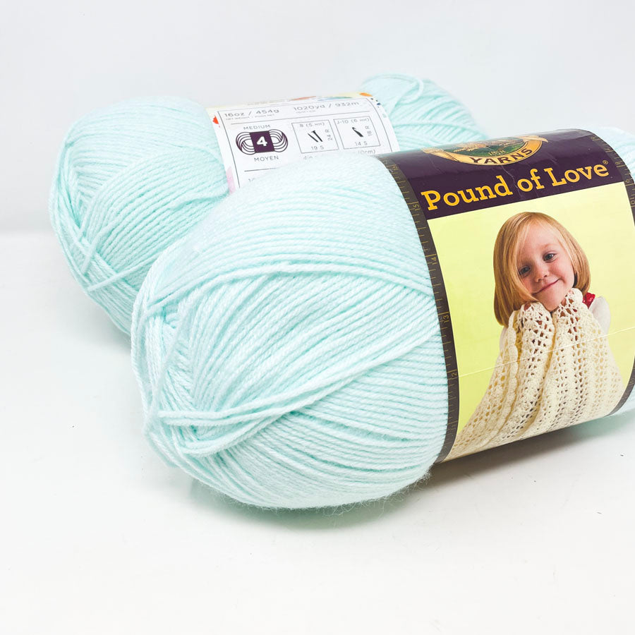Lion Brand Pound of Love Yarn - Pastel Green