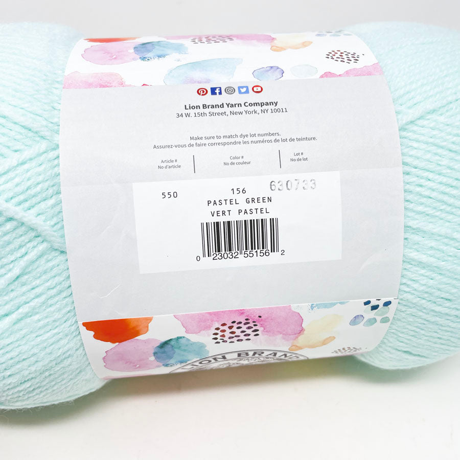 Lion Brand Pound of Love Yarn - Pastel Green