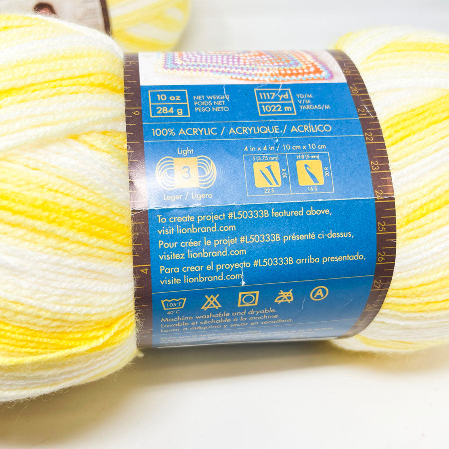 Lion Brand Ice Cream Big Scoop Yarn – Lemon Meringue