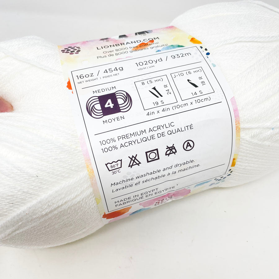 Lion Brand Pound of Love Yarn - White