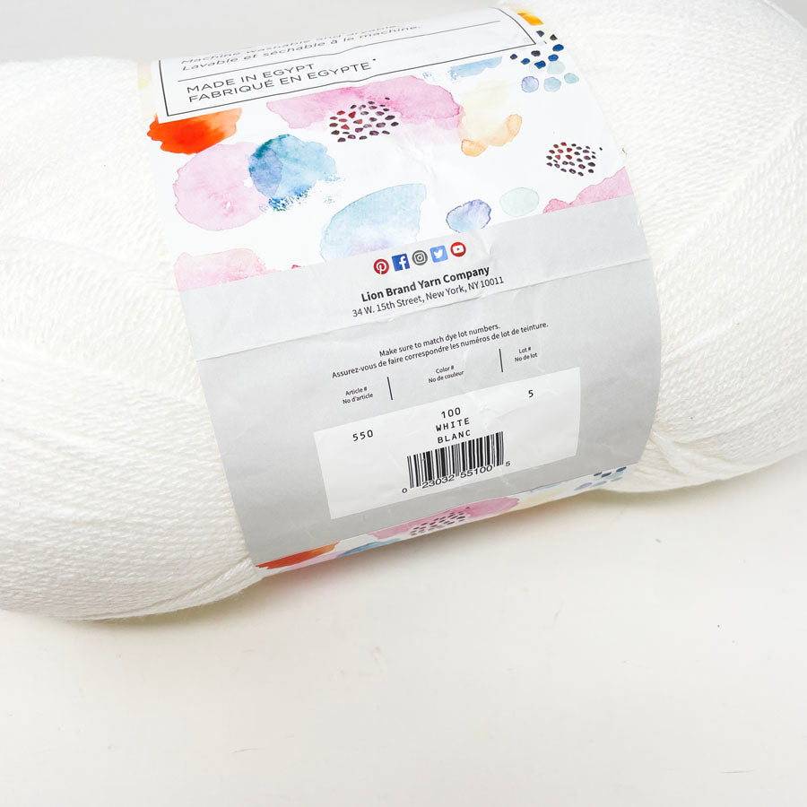 Lion Brand Pound of Love Yarn - White