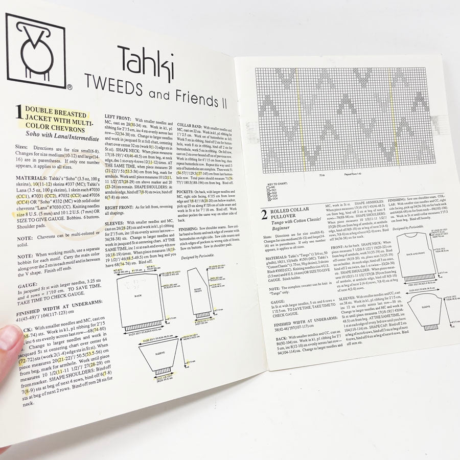 Tahki Tweeds and Friends II Knitting Pattern Booklet - 1990s