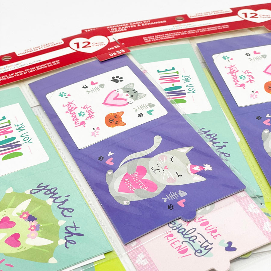 Creatology Valentine's Day Tattoo Exchange Cards