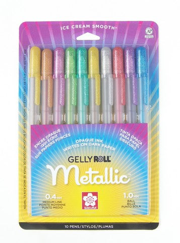 NEW // Gelly Roll Metallic Gel Ink Pen - Set of 10