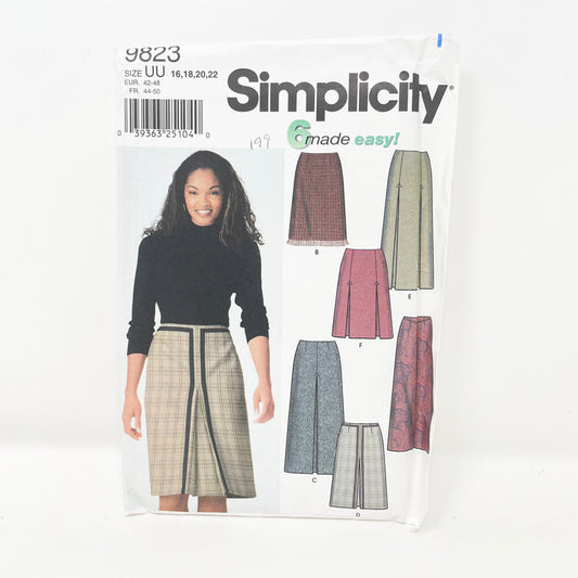 Simplicity 9823 Sewing Pattern - Skirt (16-20) - 2001