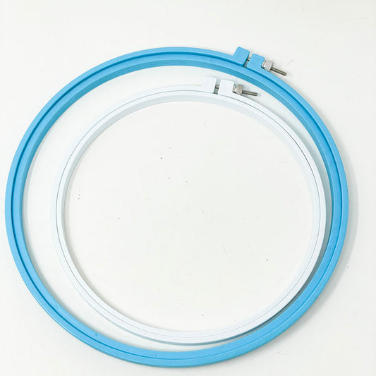 Blue Plastic Embroidery Hoops