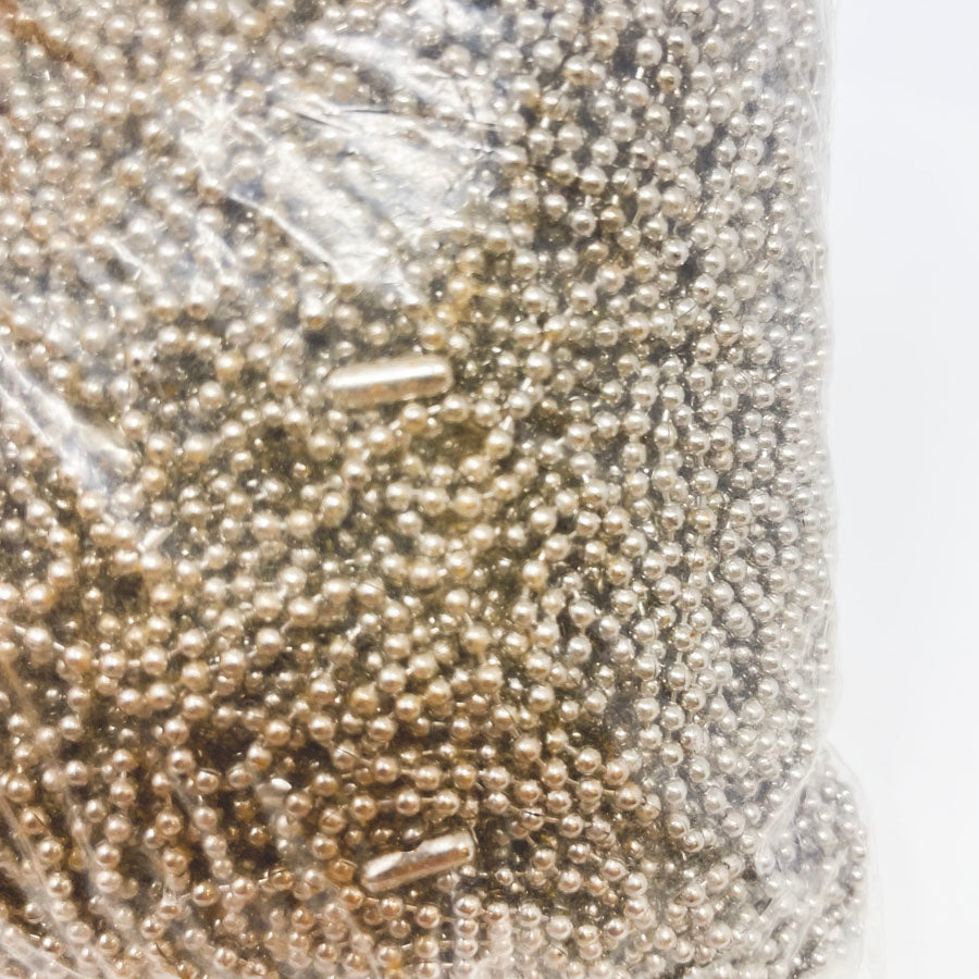 Bundle of Small Silver Ball Chain and Clasps (1)