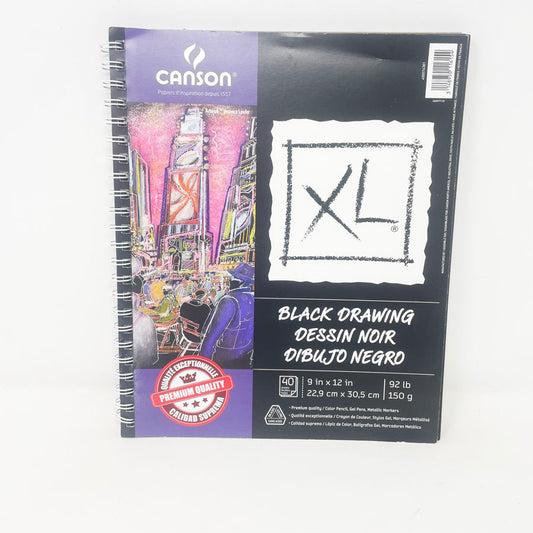 Canson XL Black Drawing Paper - 9" x 12"