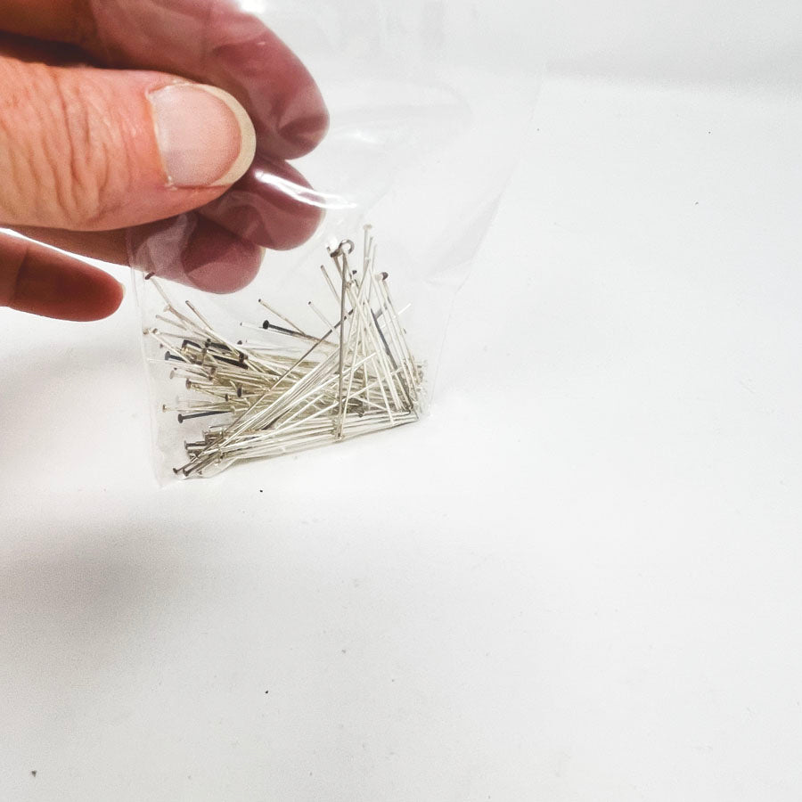 Silver Flat Head Pins