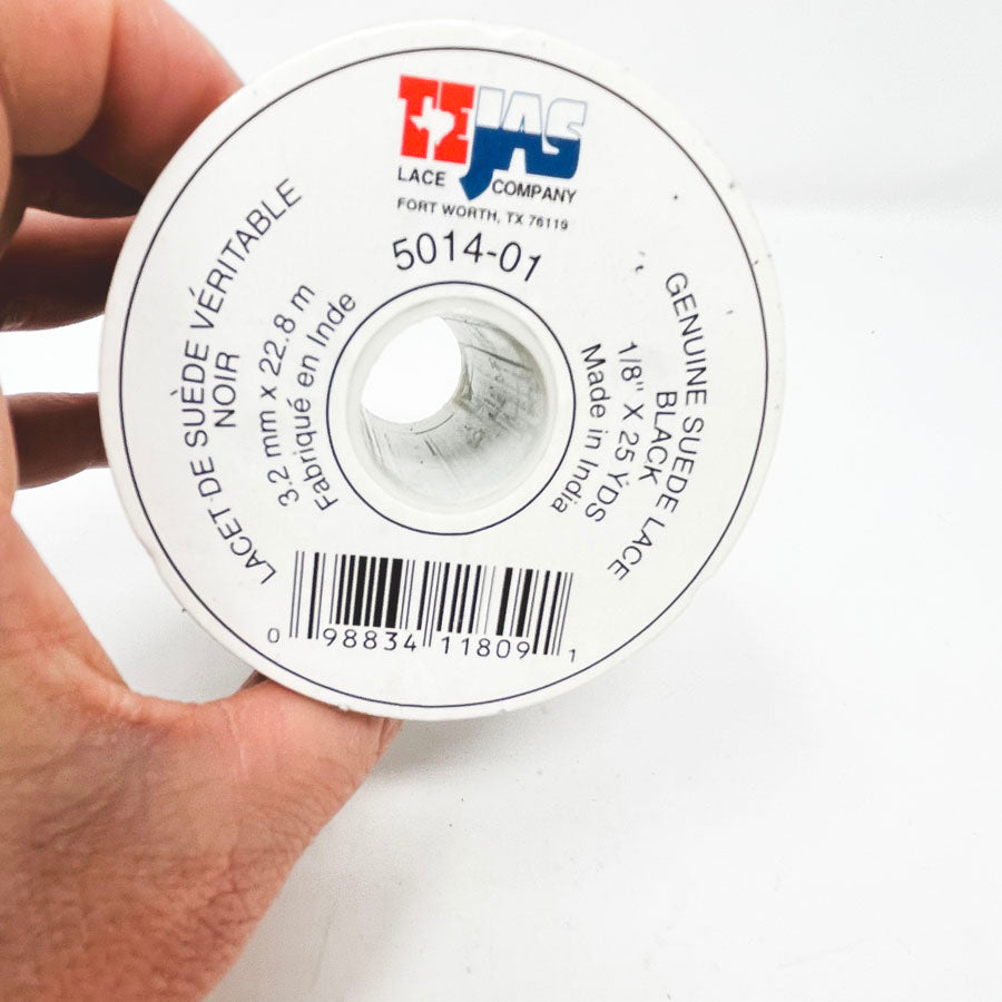 Black Suede Lace - 1/8"