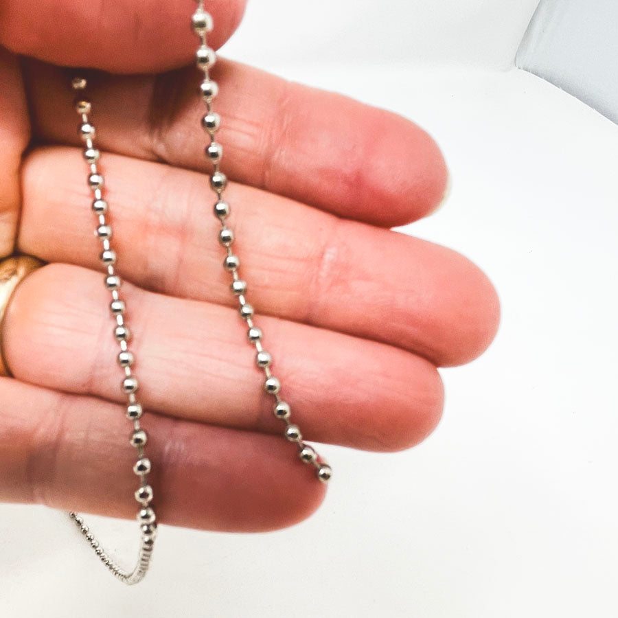 Medium Silver Ball Chain on Spool