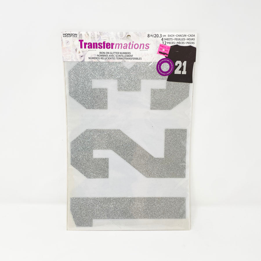 Transfermations Iron-on Glitter Numbers