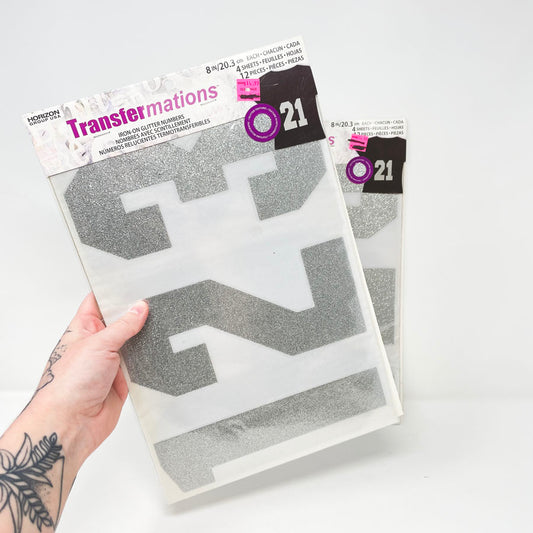 Transfermations Iron-on Glitter Numbers
