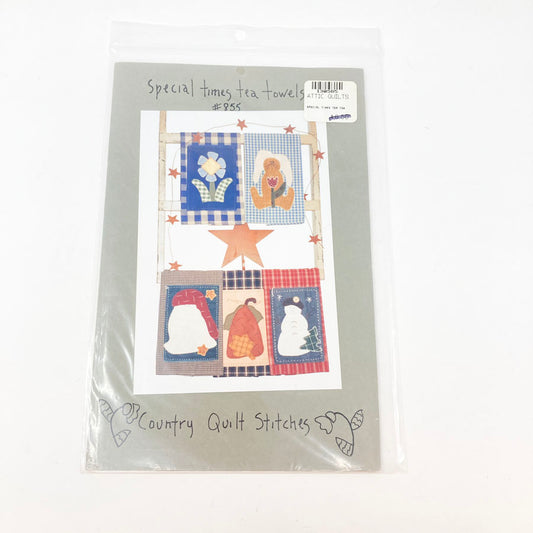 Special Times Tea Towel by Country Quilt Stitches Sewing Pattern