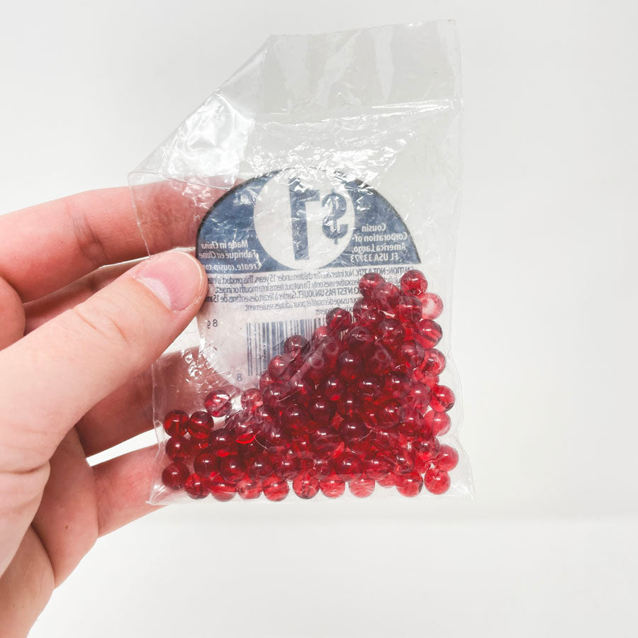 Red Glass Beads