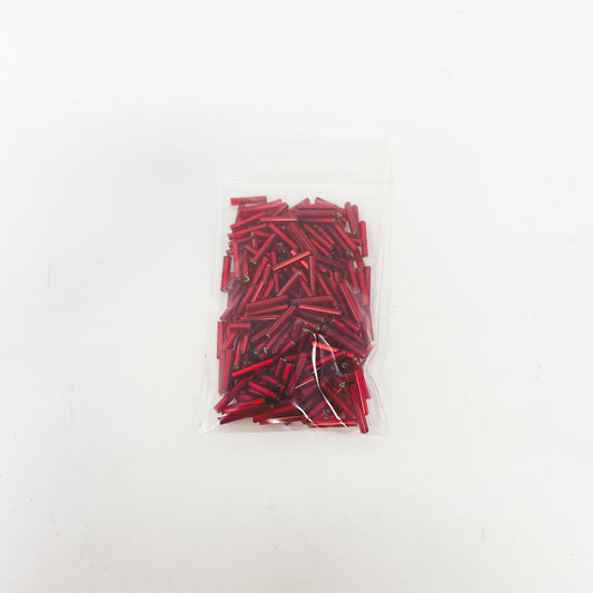 Red Tube Beads