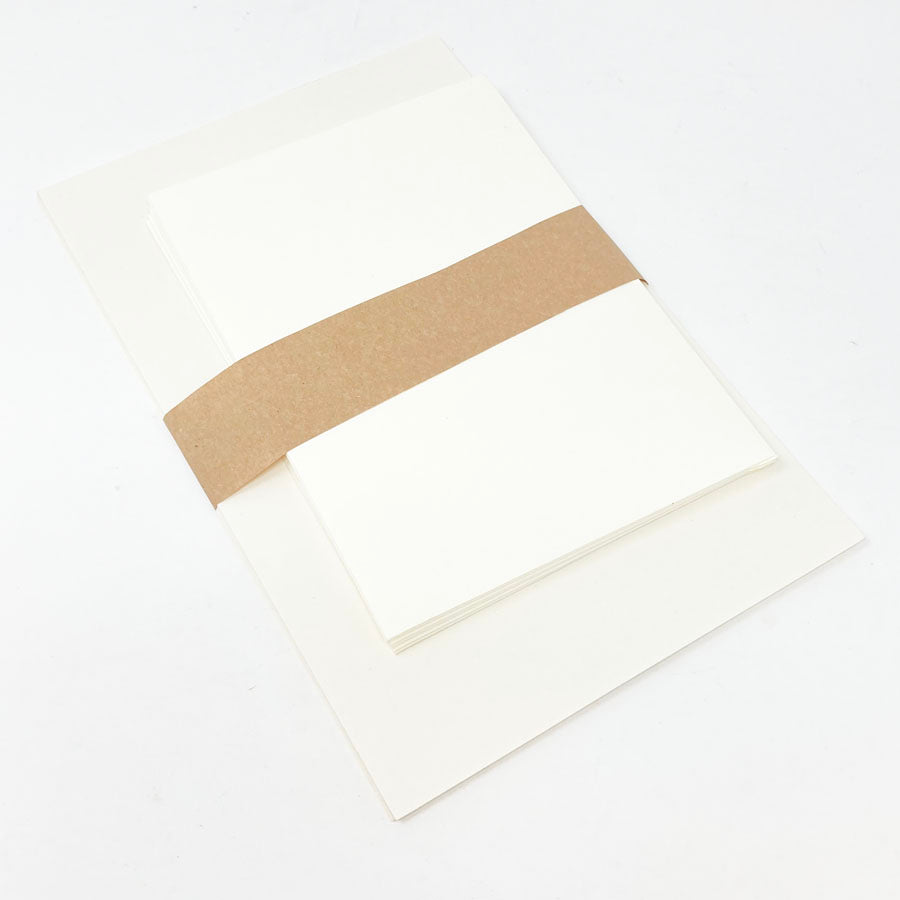 5-1/4"x7-1/8" Cream Stationery Set (8 Cards and 6 envelopes)