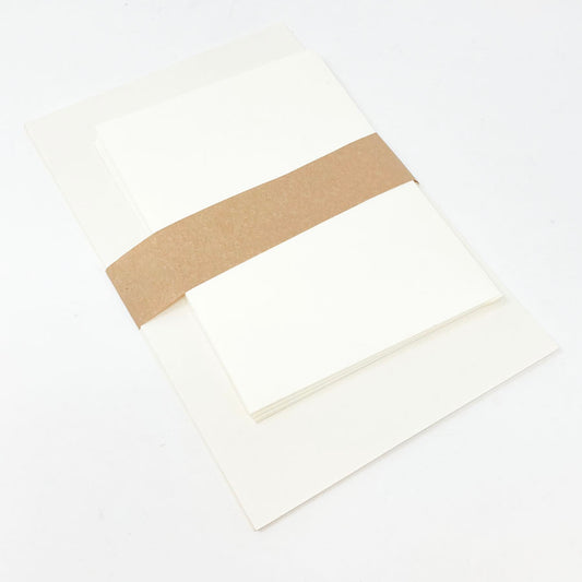 5-1/4"x7-1/8" Cream Stationery Set (8 Cards and 6 envelopes)