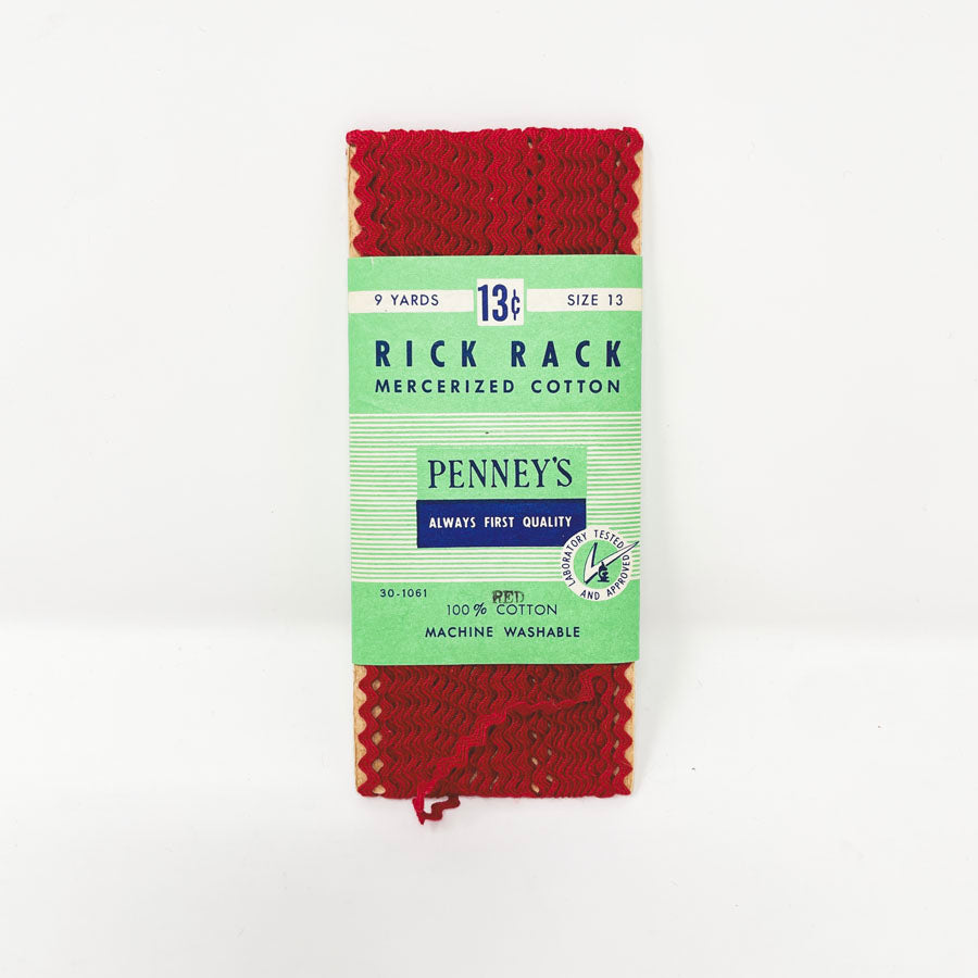 Penney's Rick Rack Trim - Red