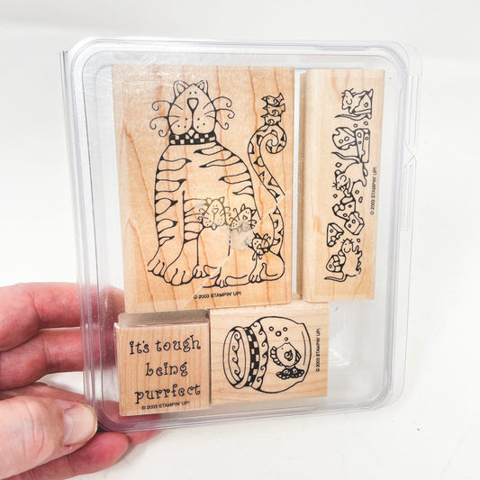 Purrfect Wood Stamps by Stampin' Up