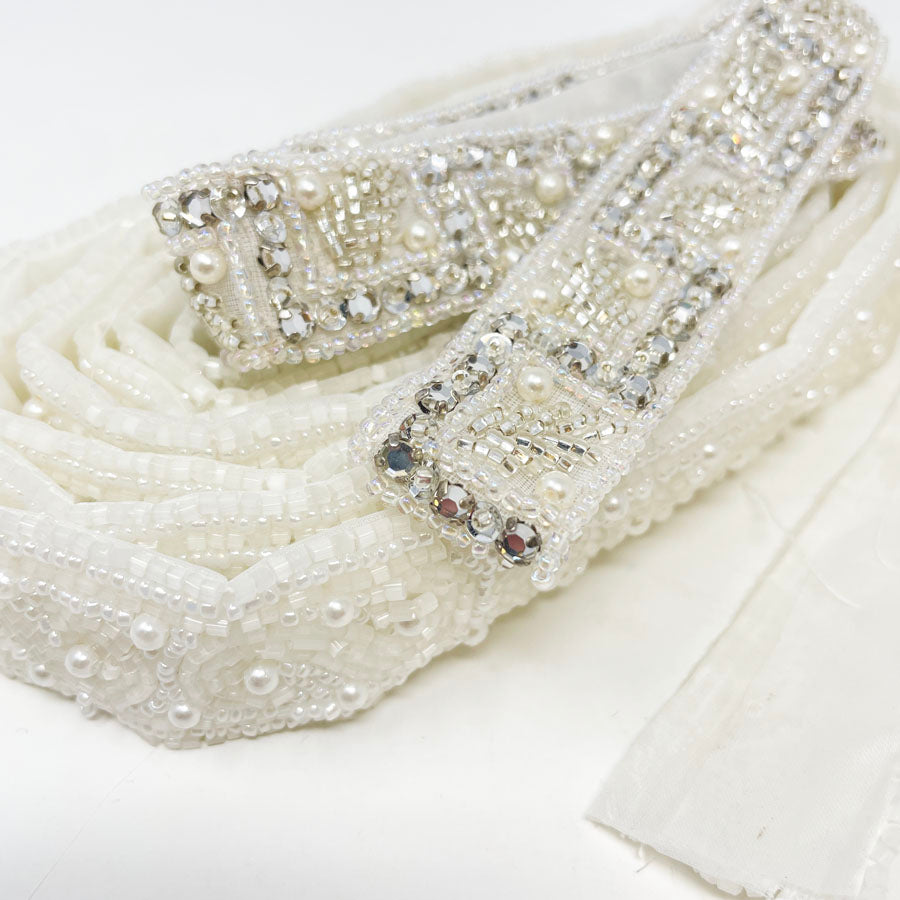Pearl, Crystal bead, and sequins trim bundle