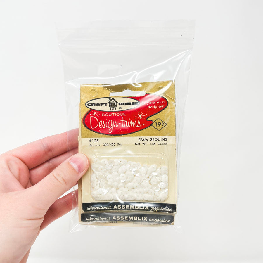 Snowflake and white round Sequins Bundle