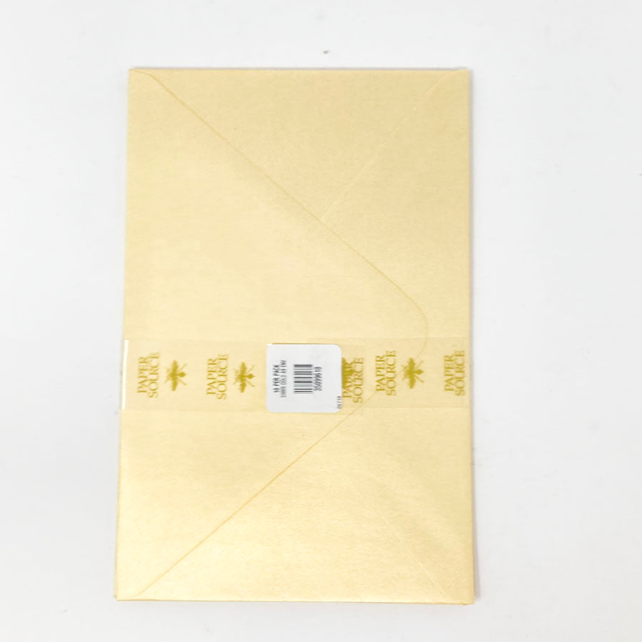 5-3/4"x8-3/4" Yellow Pearl Paper Source Envelopes -  Pack of 5