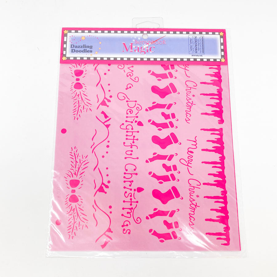 Dazzling Doodles Holly Jolly Stencils