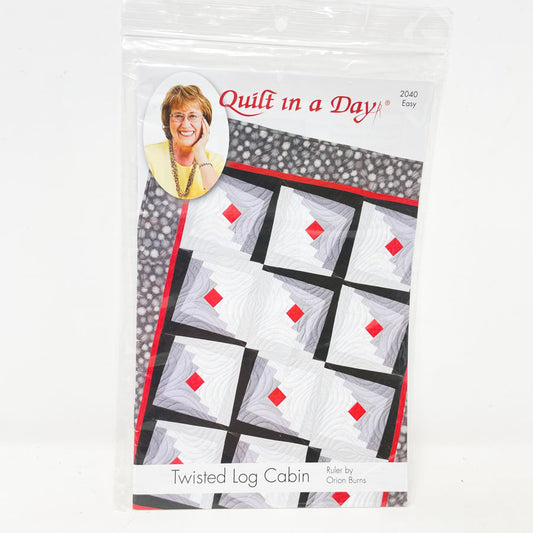 Twisted Log Cabin Quilt Pattern by Quilt in a Day