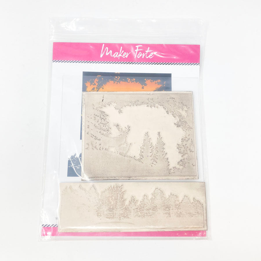 Maker Forte Deer Dad Silhouette Stamp & Stencil
