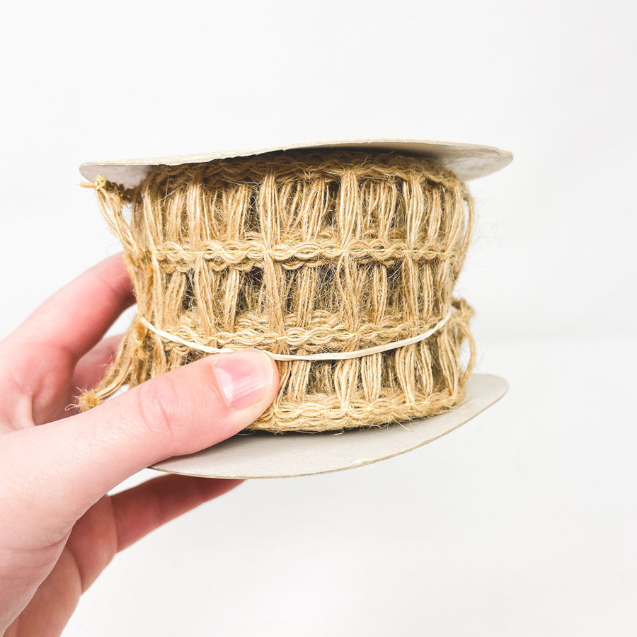 Partial Jumbo Roll of Jute Ribbon