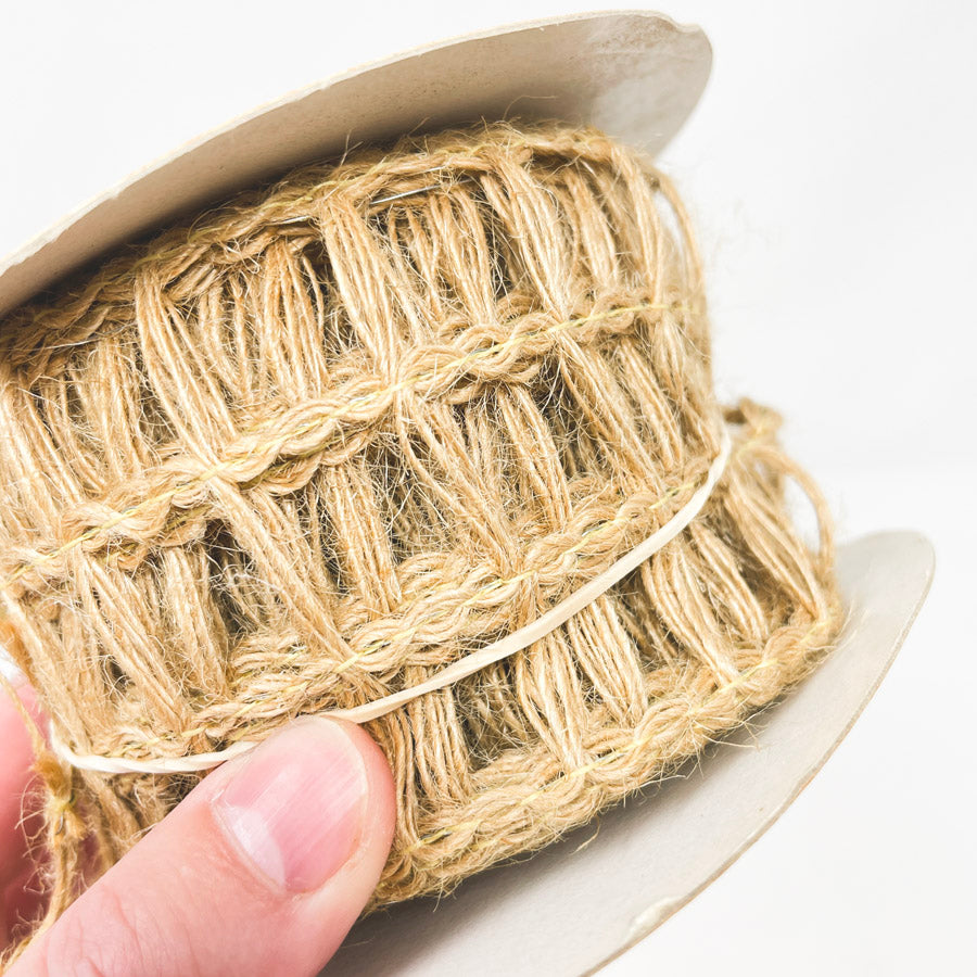 Partial Jumbo Roll of Jute Ribbon