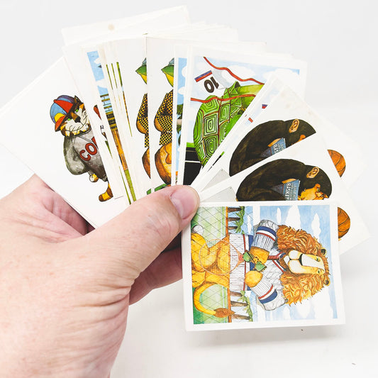 Vintage The Snide World Sports Animal Notecards
