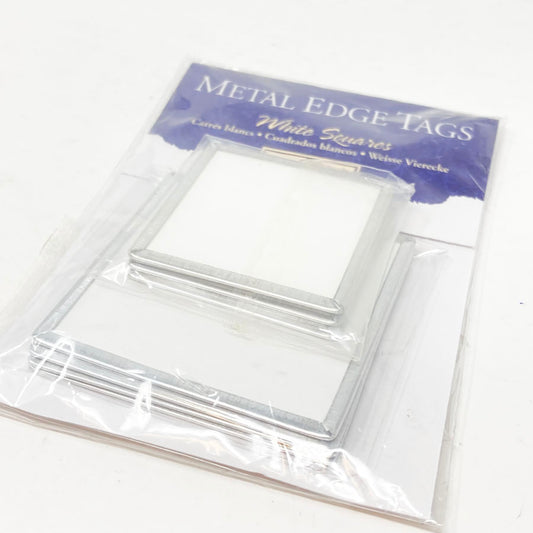 StampinUP Metal Edge Tags White Squares