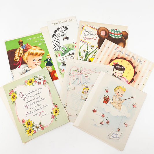 Vintage 1950s Greeting Cards Bundle (8)