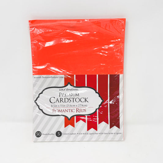 core'dinations Premium Cardstock 8.5"x11"- Romantic Reds