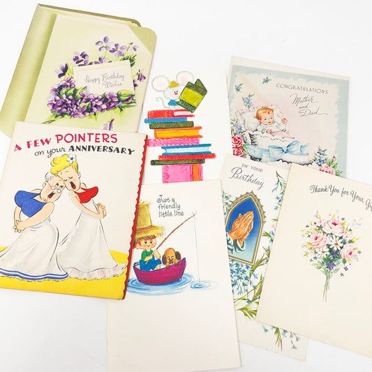Vintage 1950s–60s Greeting Cards Bundle (7)