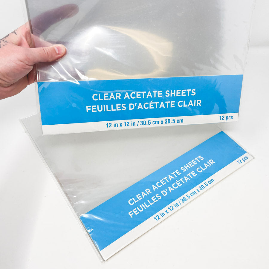 Clear Acetate Sheets 12"x12"