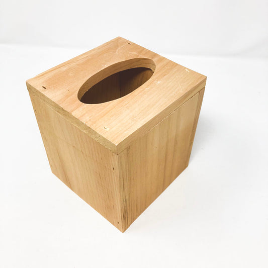 Natural Wood Tissue Box