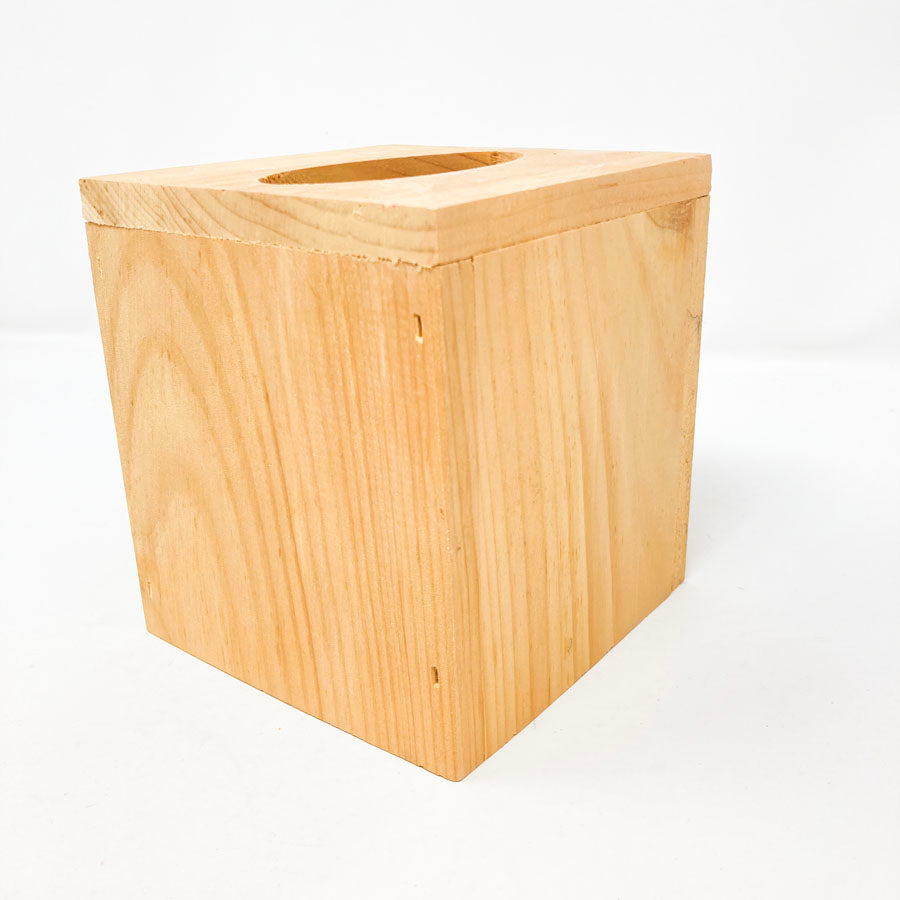 Natural Wood Tissue Box