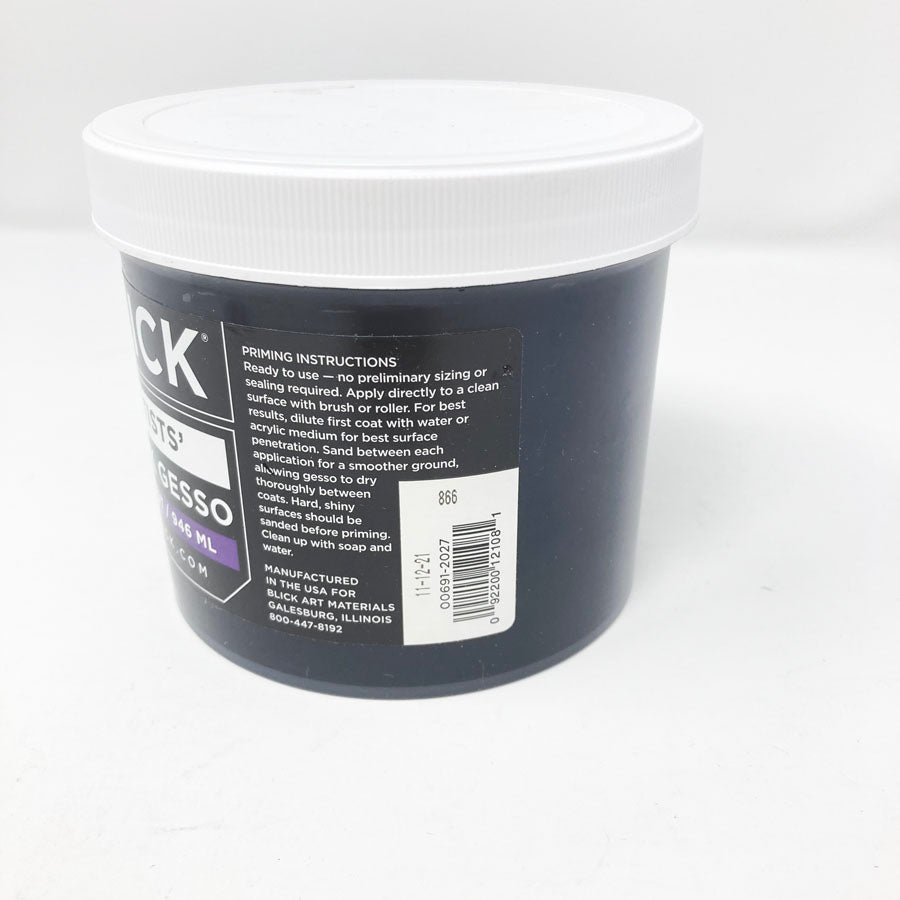 Blick Black Gesso - 1 Qt. Size