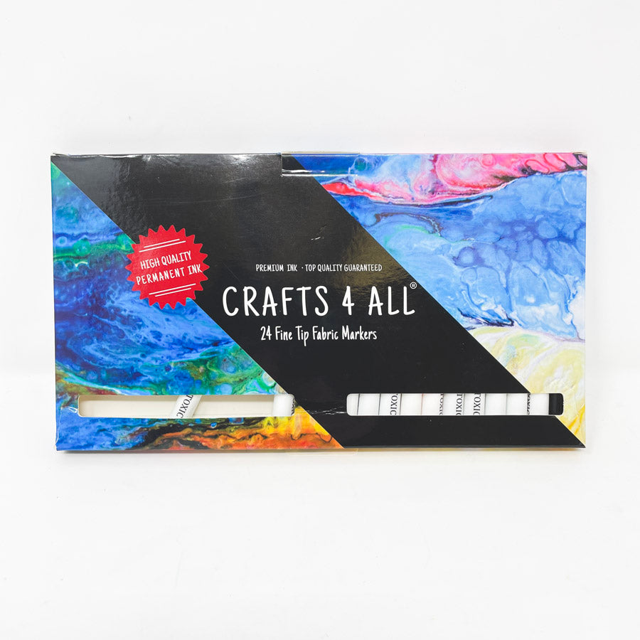 Crafts 4 All Fine Tip Fabric Markers - Partial (15)