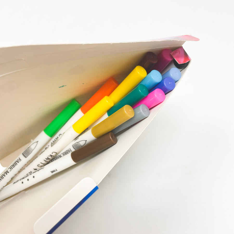 Crafts 4 All Fine Tip Fabric Markers - Partial (15)