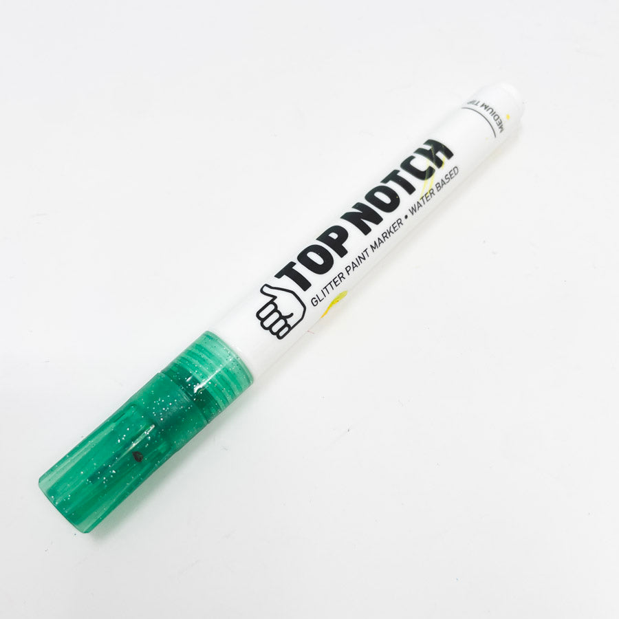 Top Notch Glitter Paint Marker - Green