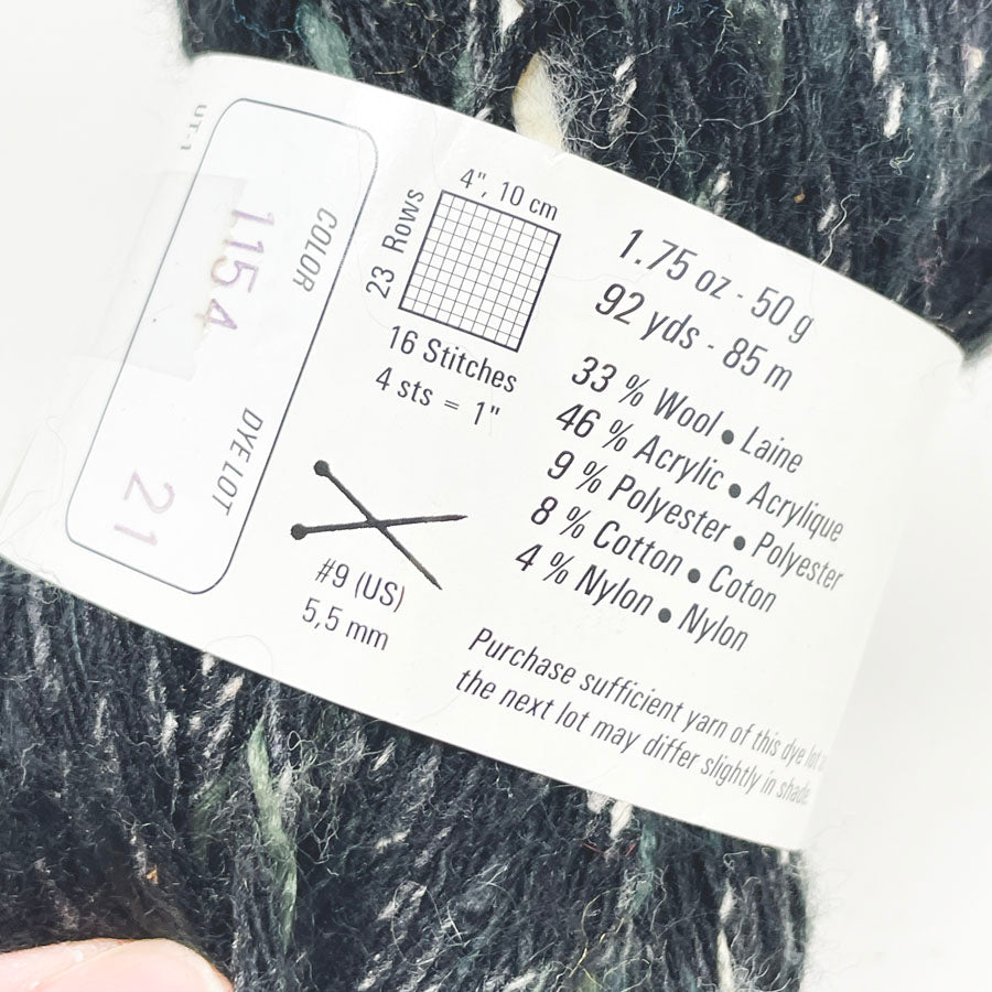 Berroco Uxbridge Tweed Yarn - #1154 Black