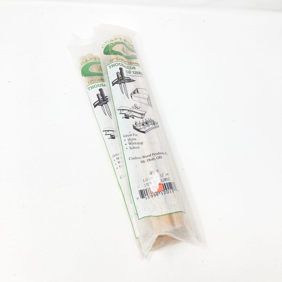 12" Crafter Dowels - 1/2" Diameter (5)