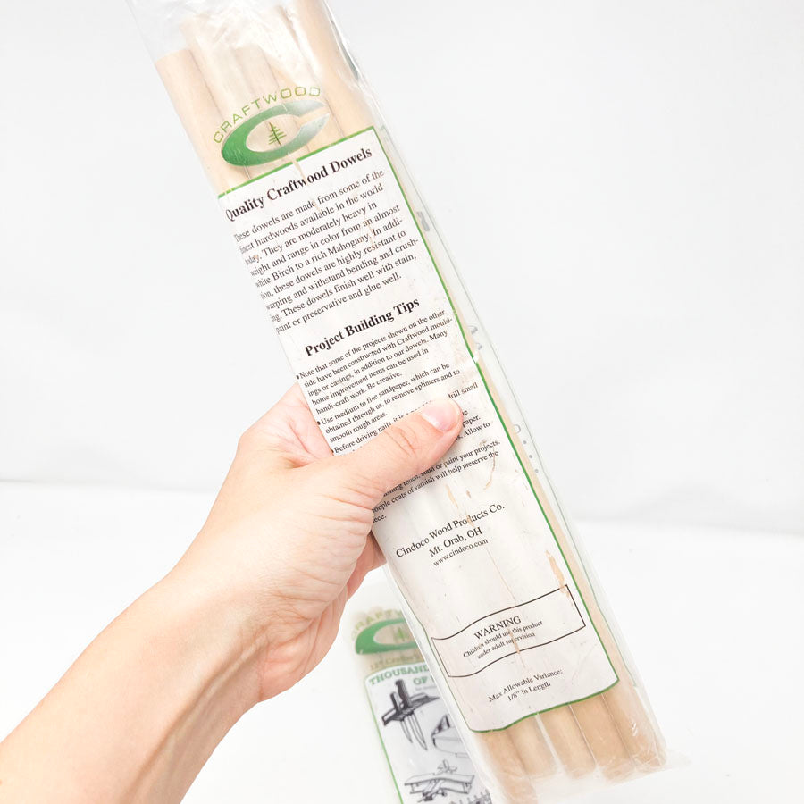 12" Crafter Dowels - 1/2" Diameter (5)